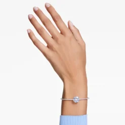 Bracelet Femme Jonc Idyllia SWAROVSKI Métal Rhodié et Cristaux 5680014