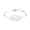 Bracelet Femme Jonc Infini Swarovski Hyperbola Métal Argenté et Zircones 5684049