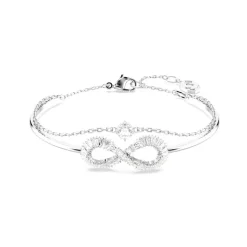 Bracelet Femme Jonc Infini Swarovski Hyperbola Métal Argenté et Zircones 5684049