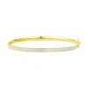 Bracelet Femme Jonc Ouvrant OR 375/1000 Jaune et Glitter