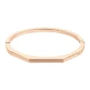Bracelet femme jonc ouvrant CALVIN KLEIN FACETED acier doré rose