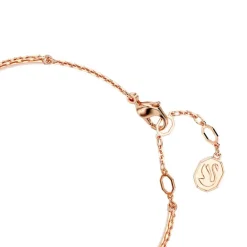 Bracelet Femme Jonc Swan SWAROVSKI Métal Doré Rose et Cristaux 5678048