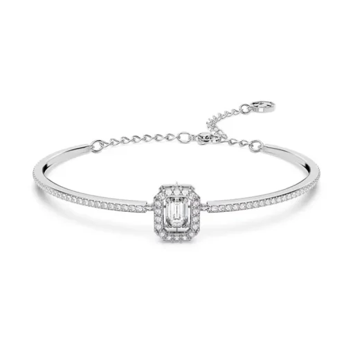 bracelet femme jonc swarovski Millenia métal rhodié et cristaux