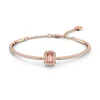 Bracelet femme jonc Swarovski Millenia métal doré rose et cristaux
