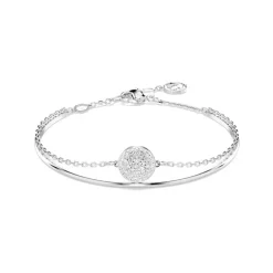Bracelet Femme Jonc Swarovski Sublima Métal Argenté et Cristaux 5683447