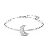 Bracelet Femme Jonc SWAROVSKI LUNA Métal Rhodié Blanc