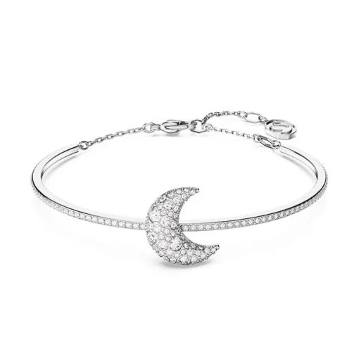 Bracelet Femme Jonc SWAROVSKI LUNA Métal Rhodié Blanc