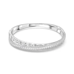 Bracelet Femme Jonc SWAROVSKI ROTA Métal Rhodié Blanc