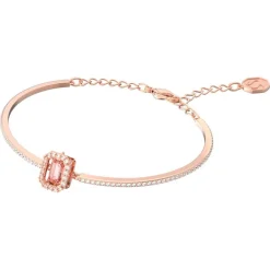 Bracelet femme jonc Swarovski Millenia métal doré rose et cristaux