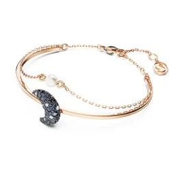 Bracelet Femme Jonc SWAROVSKI LUNA Plaqué Ton Or Rose
