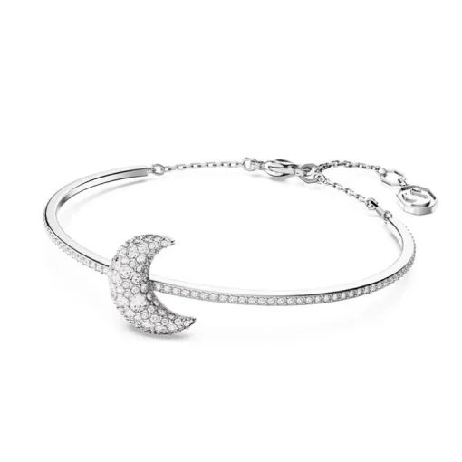 Bracelet Femme Jonc SWAROVSKI LUNA Métal Rhodié Blanc