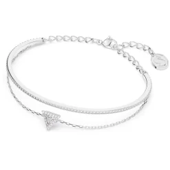 bracelet femme jonc swarovski Ortyx métal rhodié et cristaux