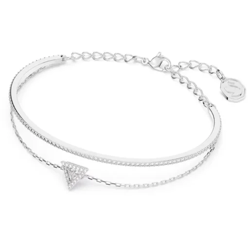 bracelet femme jonc swarovski Ortyx métal rhodié et cristaux