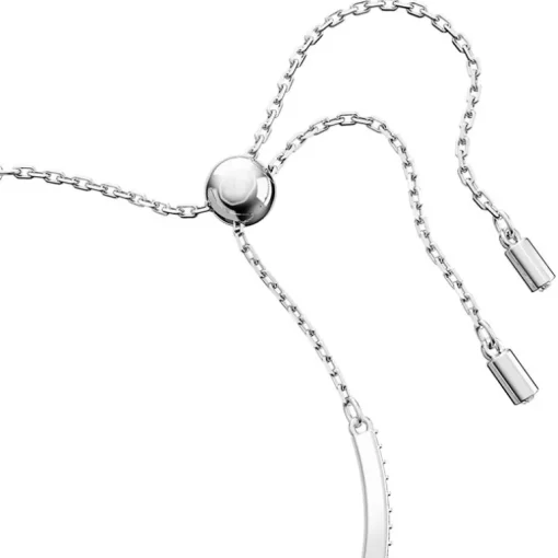 Bracelet Femme Jonc SWAROVSKI ICONIC SWAN BLEU Métal Rhodié Blanc