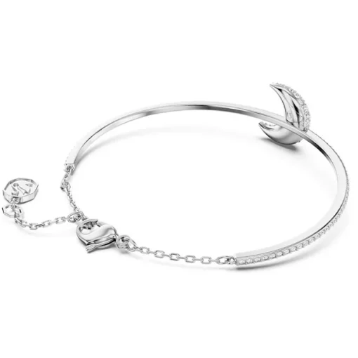 Bracelet Femme Jonc SWAROVSKI LUNA Métal Rhodié Blanc