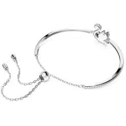Bracelet Femme Jonc SWAROVSKI ICONIC SWAN BLEU Métal Rhodié Blanc