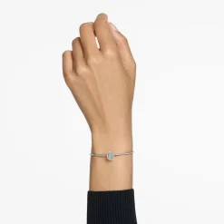 bracelet femme jonc swarovski Millenia métal rhodié et cristaux