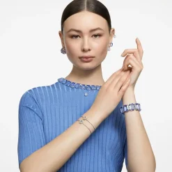 bracelet femme jonc swarovski Millenia métal rhodié et cristaux