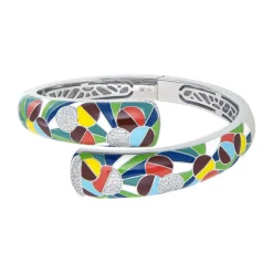 Bracelet femme jonc UNA STORIA SAVANE ARGENT925/1000 et oxydes