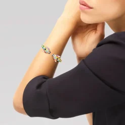 Bracelet Femme Jonc UNA STORIA FAUVE PANTHERE Argent 925/1000 Rhodié