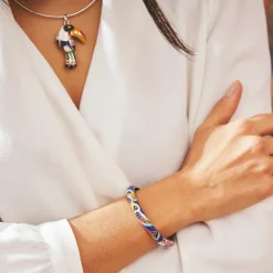 Bracelet femme jonc UNA STORIA TOUCAN ARGENT925/1000 et oxydes