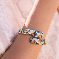 Bracelet femme jonc UNA STORIA SAVANE ARGENT925/1000 et oxydes