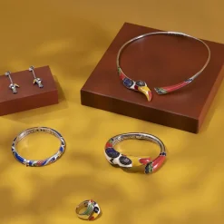 Bracelet Femme Jonc UNA STORIA Toucan ARGENT 925/1000 Rhodié JO121144