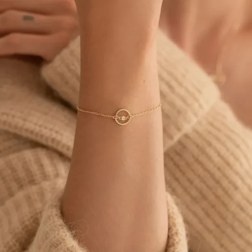 Bracelet Femme LA GARÇONNE ANGÉLIQUE Plaqué Or Diamant