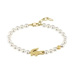 Bracelet Femme LACOSTE Acier Doré et Perles 2040430