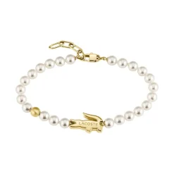 Bracelet Femme LACOSTE Acier Doré et Perles 2040430