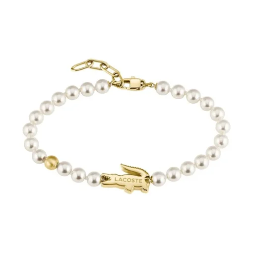 Bracelet Femme LACOSTE Acier Doré et Perles 2040430