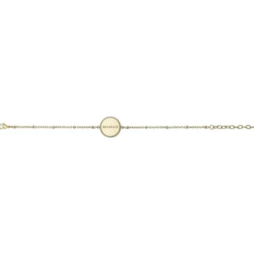 Bracelet femme Maman PHEBUS acier doré