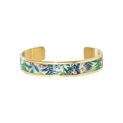 bracelet femme manchette Louise's Garden Fruits sauvages acier doré