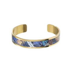 bracelet femme manchette Louise's Garden végétation Colin de Virginie acier doré