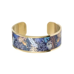 bracelet femme manchette Louise's Garden oiseau Colin de Virginie acier doré