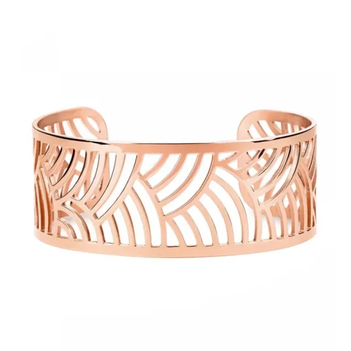 Bracelet femme Manchette PHEBUS acier Motif Japonais
