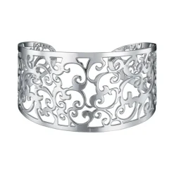 Bracelet femme Manchette arabesque PHEBUS Acier argenté