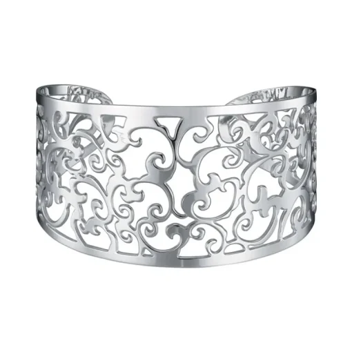 Bracelet femme Manchette arabesque PHEBUS Acier argenté