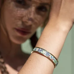 bracelet femme manchette Louise's Garden Fruits sauvages acier doré