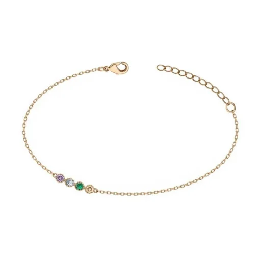 Bracelet Femme Multi Couleurs EDORA PLAQUE OR et Oxydes EDO66300063