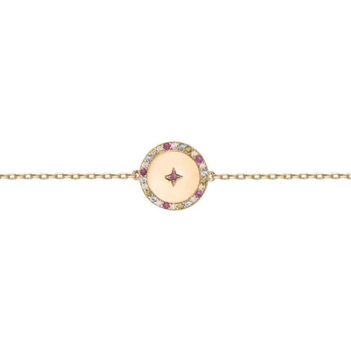Bracelet Femme Multi Couleurs EDORA PLAQUE OR et Oxydes EDO66300069