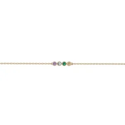 Bracelet Femme Multi Couleurs EDORA PLAQUE OR et Oxydes EDO66300063