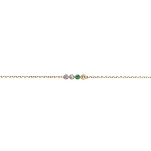 Bracelet Femme Multi Couleurs EDORA PLAQUE OR et Oxydes EDO66300063