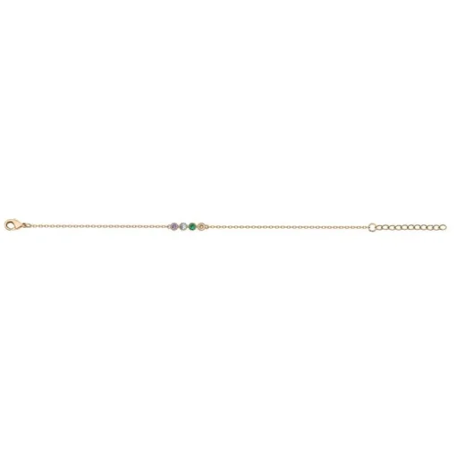 Bracelet Femme Multi Couleurs EDORA PLAQUE OR et Oxydes EDO66300063