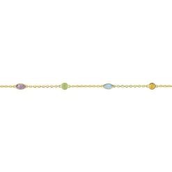 Bracelet Femme Multi-pierres OR 375/1000 Jaune et Pierres Fines