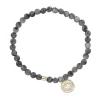 Bracelet Femme Oeil GO MADEMOISELLE Métal doré et Perles