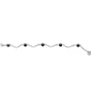 Bracelet Femme Ondulé EDORA Acier et Céramique Noire