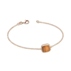 Bracelet Femme ONE MORE Pantelleria OR Rose 750/1000 avec Œil de Tigre