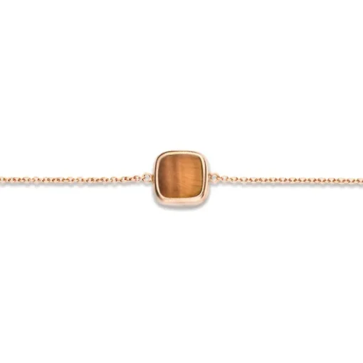 Bracelet Femme ONE MORE Pantelleria OR Rose 750/1000 avec Œil de Tigre