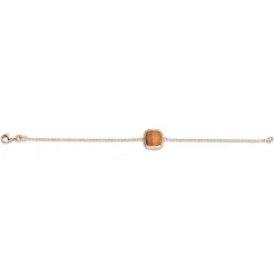 Bracelet Femme ONE MORE Pantelleria OR Rose 750/1000 avec Œil de Tigre
